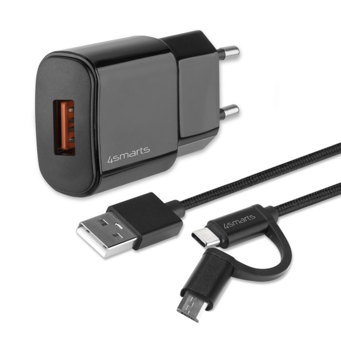 smarts fast charger voltplug w with combo cord cable  black