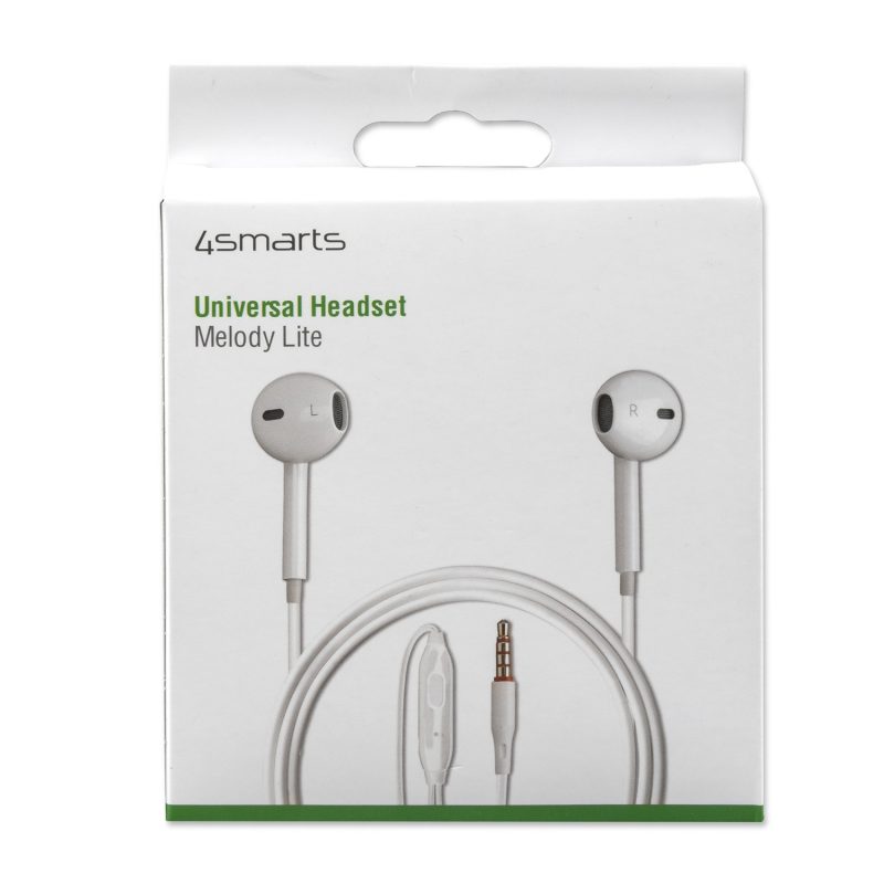 smarts in ear stereo headset melody lite mm m white