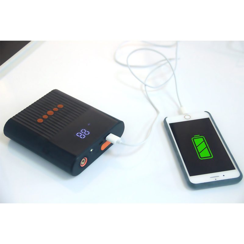 smarts jump starter power bank pitstop mah with compressor and torch black