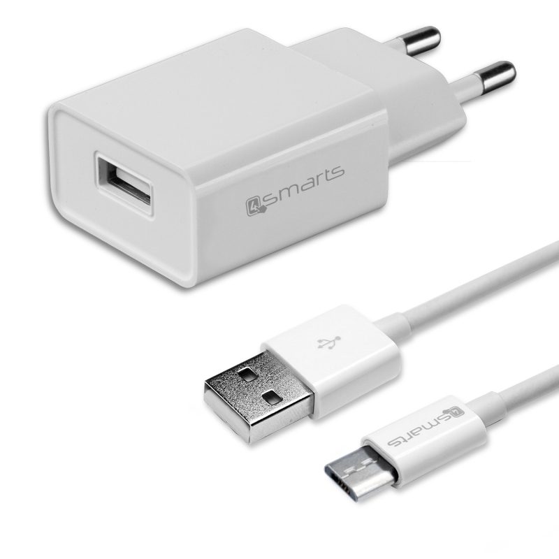 smarts wall charger set w with micro usb cable white