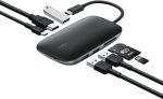 aukey cb c docking station  in  usb c hub with w pd