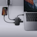 aukey cb c docking station  in  usb c hub with w pd