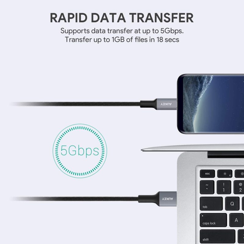 aukey cb cd impulse series usb  to c cable