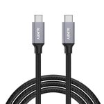 aukey cb cd braided usb  cable usb c male usb c male m