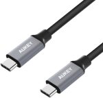 aukey cb cd braided usb  cable usb c male usb c male m