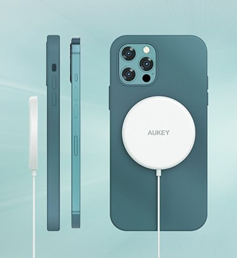 aukey lc aw aircore w magnetic wireless charger white