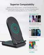 aukey lc ab aircore series  in wireless charging stand black