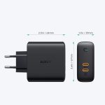 aukey pa b omnia duo w dual port pd wallcharger