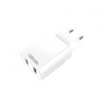 grixx optimum power adapter v dual usb charger white