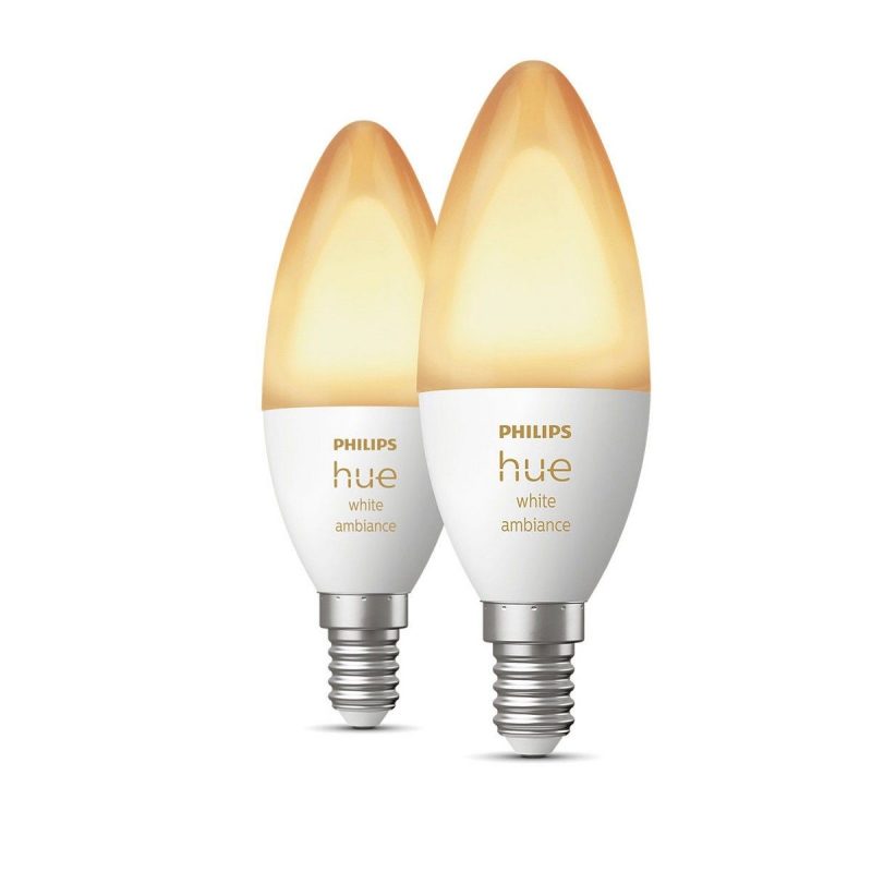 philips hue white ambiance e candle  pack