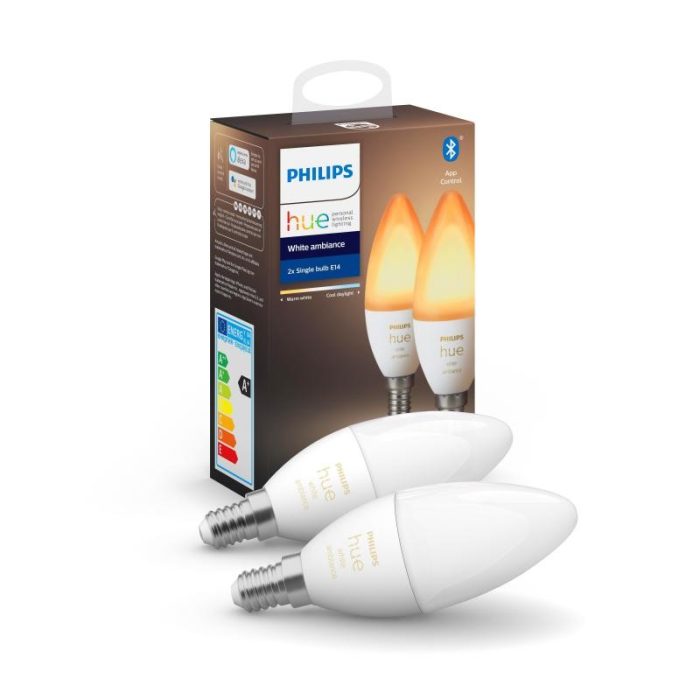 philips hue white ambiance e candle  pack