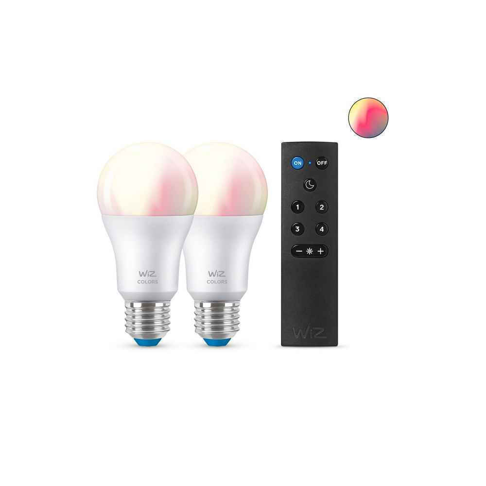 Wiz A60 Color Led Lamp 2pack + Remote Control - Image 1